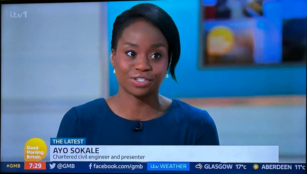 Ayo Sokale speaking on ITV's Good Morning Britain