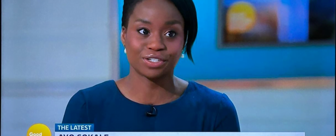 Ayo Sokale speaking on ITV's Good Morning Britain